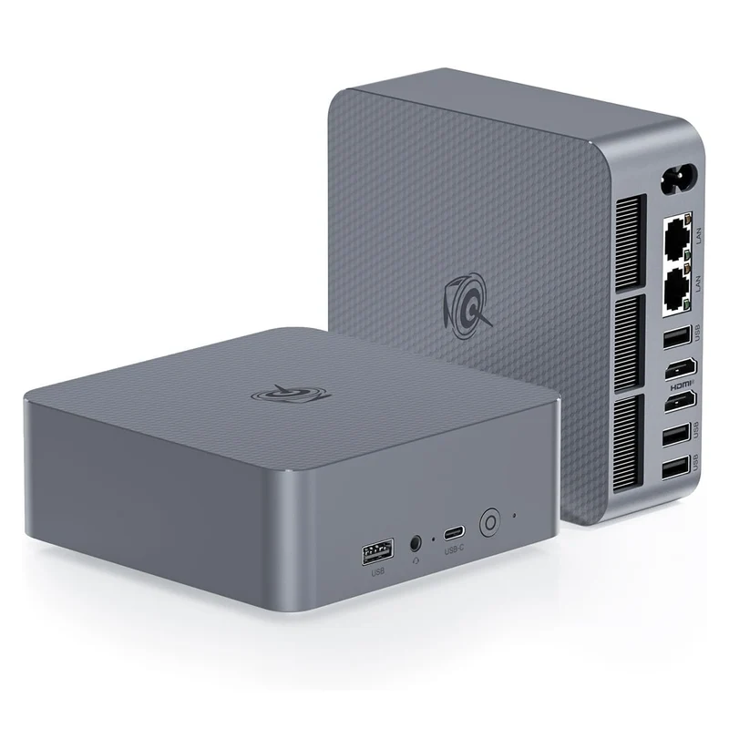 Beelink EQR6-LP AMD Ryzen 7 6800U Processor (24GB RAM+500GB SSD | 32GB RAM+1TB SSD) Windows 11 Pro Mini PC (Milky Grey)