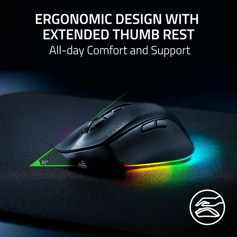 Razer Pro Click V2 Right-Handed Ergonomic Wireless Mouse