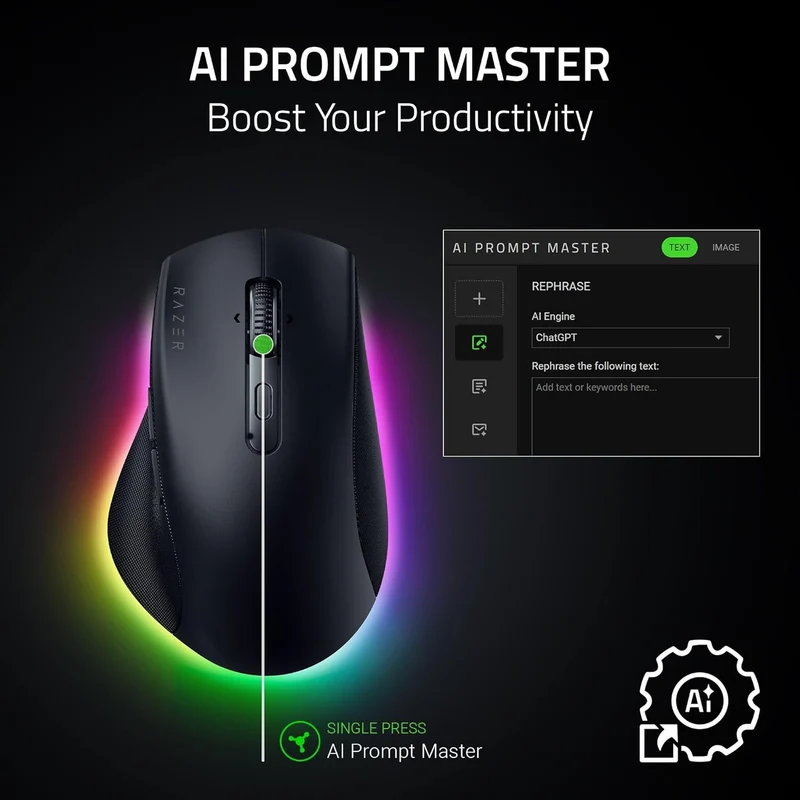 Razer Pro Click V2 Right-Handed Ergonomic Wireless Mouse
