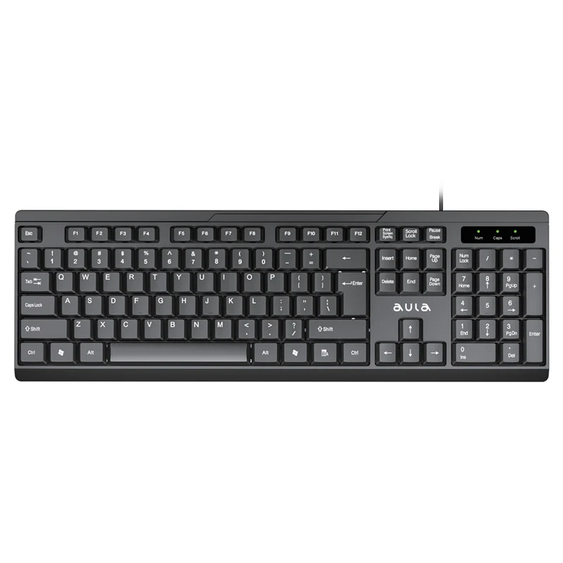 Aula AK205 Full-Sized Wired Keyboard (Black)