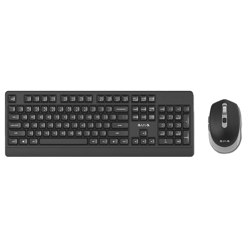 Aula AC203 2.4GHz Wireless Keyboard & Mouse Combo (Black)