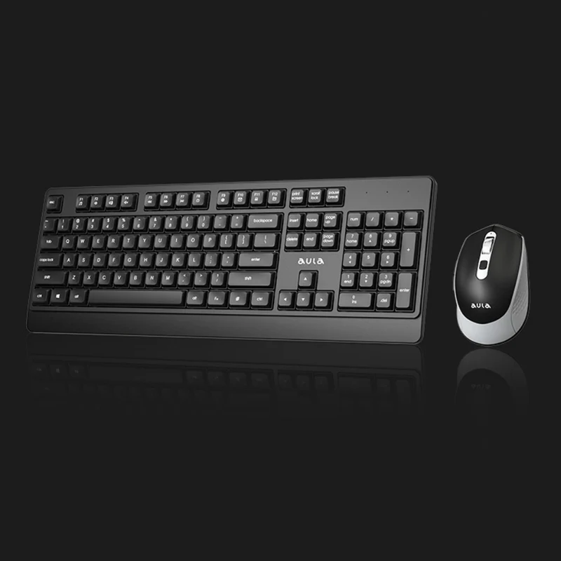 Aula AC203 2.4GHz Wireless Keyboard & Mouse Combo (Black)