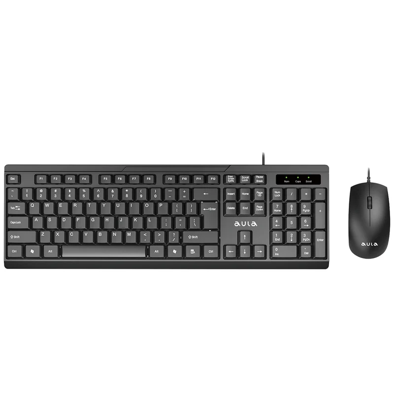 Aula AC101 Wired Keyboard & Mouse Combo (Black)
