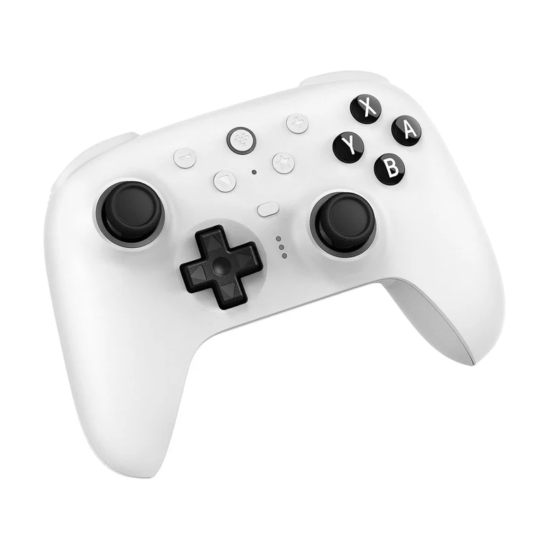 8BitDo Ultimate 2 Bluetooth Controller with TMR Joysticks, Switchable Hall Effect/ Tactile Triggers, Vibration & Motion Control, RGB Fire Ring with Charging Dock for Nintendo Switch/Windows PC/N-Switch Pro Controller (Black, White) (80ND)