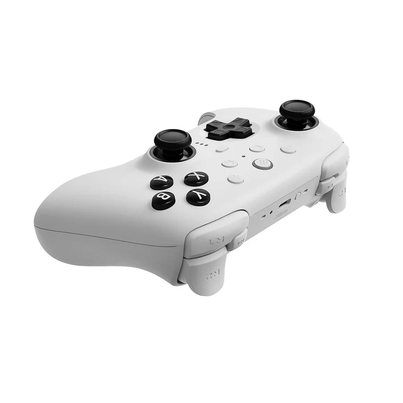 8BitDo Ultimate 2 Bluetooth Controller with TMR Joysticks, Switchable Hall Effect/ Tactile Triggers, Vibration & Motion Control, RGB Fire Ring with Charging Dock for Nintendo Switch/Windows PC/N-Switch Pro Controller (Black, White) (80ND)