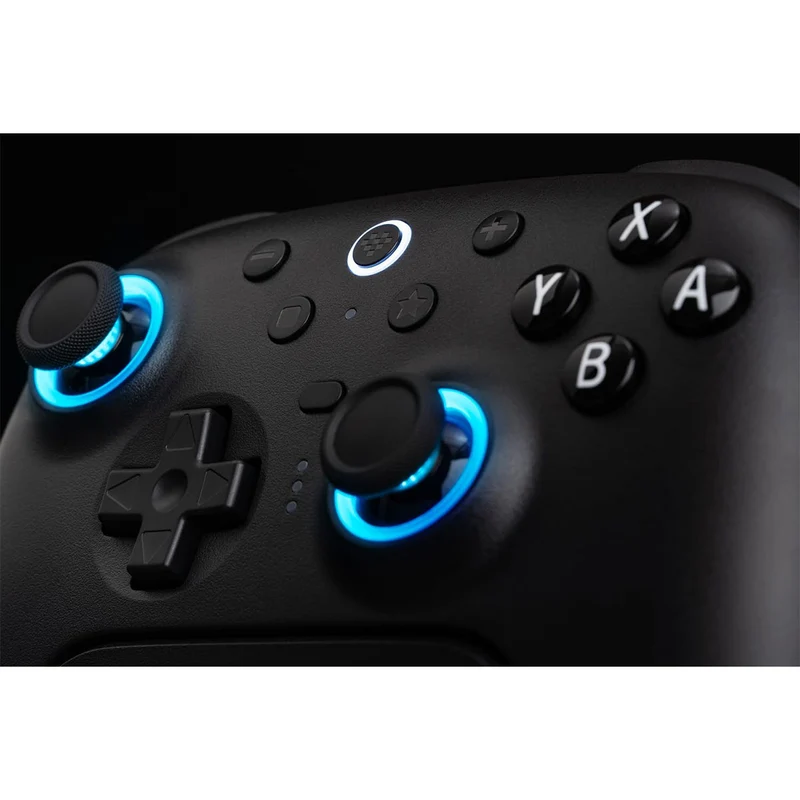 8BitDo Ultimate 2 Bluetooth Controller with TMR Joysticks, Switchable Hall Effect/ Tactile Triggers, Vibration & Motion Control, RGB Fire Ring with Charging Dock for Nintendo Switch/Windows PC/N-Switch Pro Controller (Black, White) (80ND)