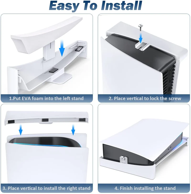 OIVO Horizontal Stand for PS5 Disc / PS5 Digital Edition (White) (IV-P5222)