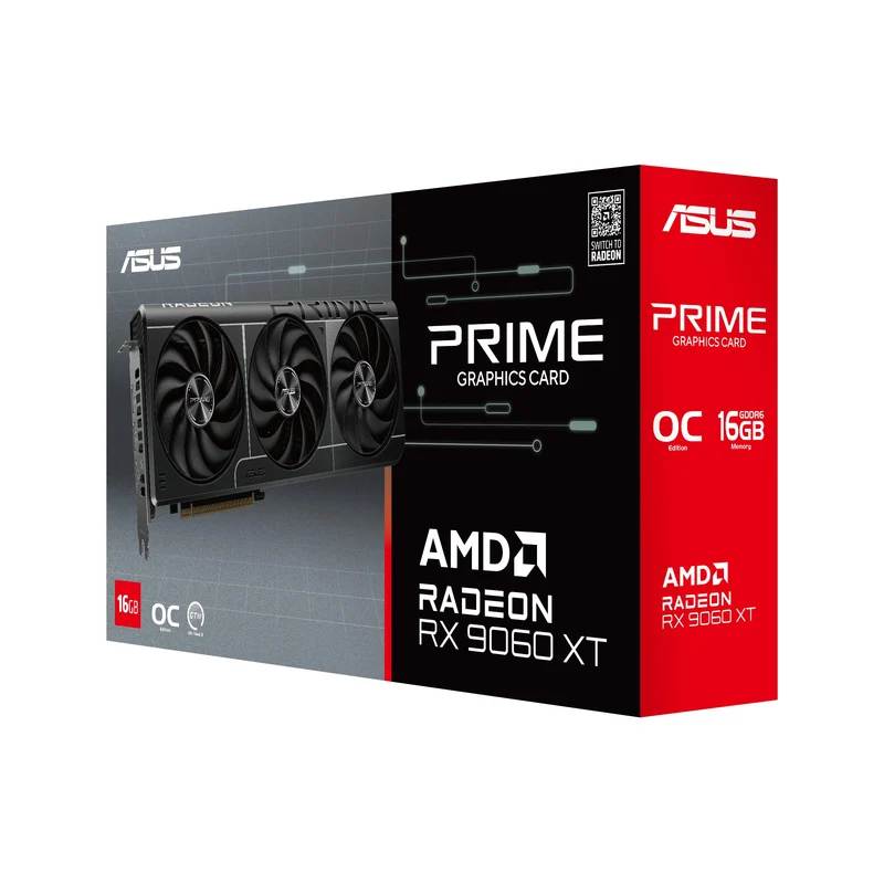 Asus Prime AMD Radeon RX 9060 XT OC 16GB GDDR6 Graphics Card