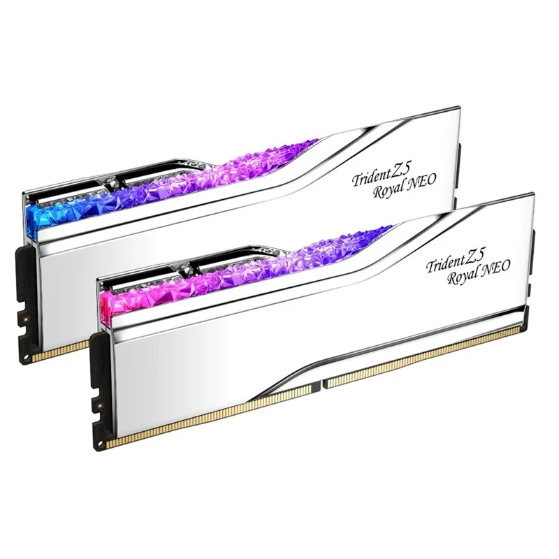 G.Skill Trident Z5 Royal Neo 96GB (2x48GB) DDR5 6000 MT/s CL30-36-36-96 1.35V AMD EXPO Desktop Memory (Silver) (F5-6000J3036F48GX2-TR5NS)