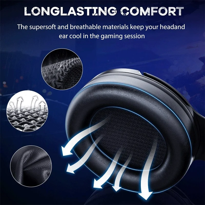 Onikuma K9 RGB Noise Canceling Gaming Headset With Microphone (Black)