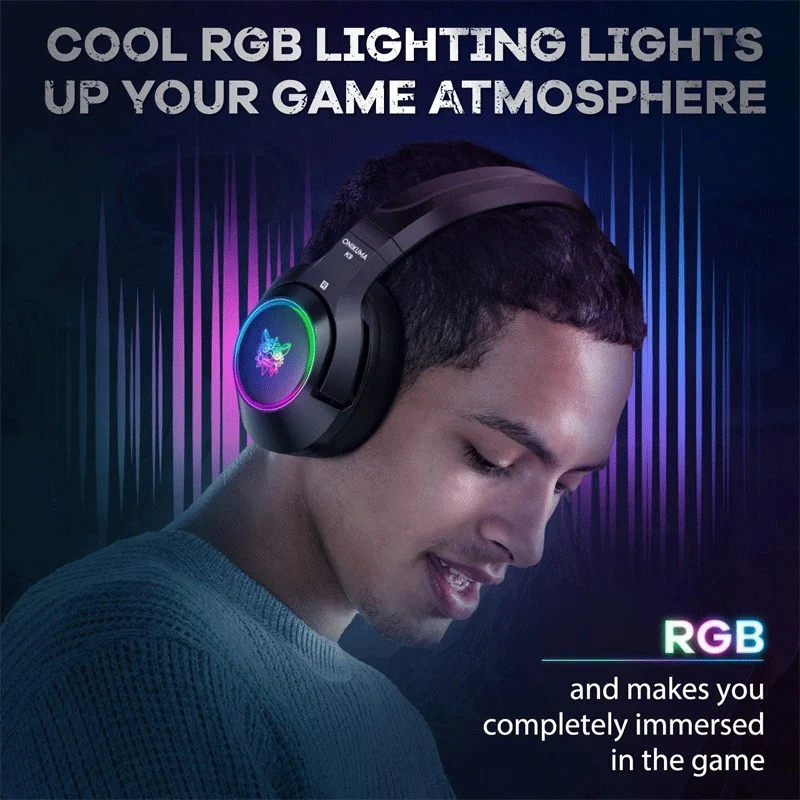 Onikuma K9 RGB Noise Canceling Gaming Headset With Microphone (Black)