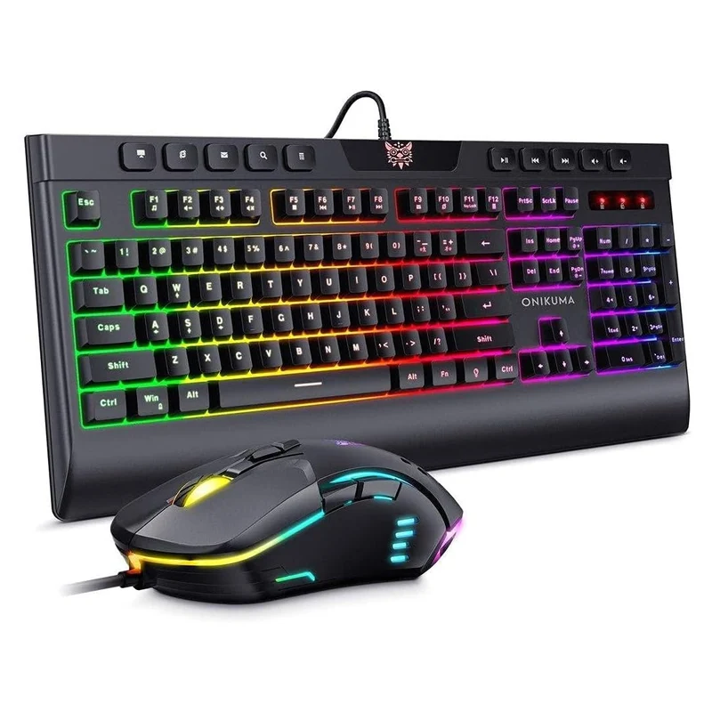 Onikuma G21 + CW902 RGB Wired Mechanical Keyboard Mouse Set (Black)
