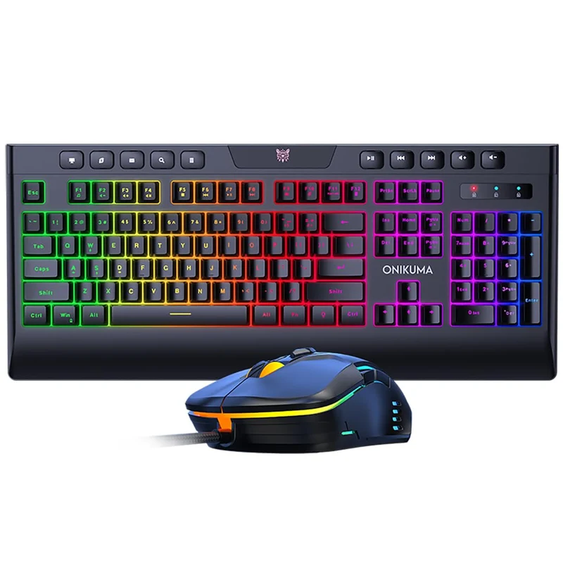 Onikuma G21 + CW902 RGB Wired Mechanical Keyboard Mouse Set (Black)