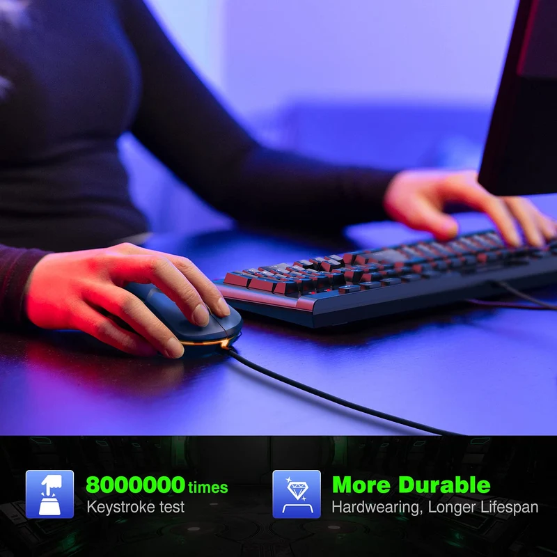 Onikuma G21 + CW902 RGB Wired Mechanical Keyboard Mouse Set (Black)