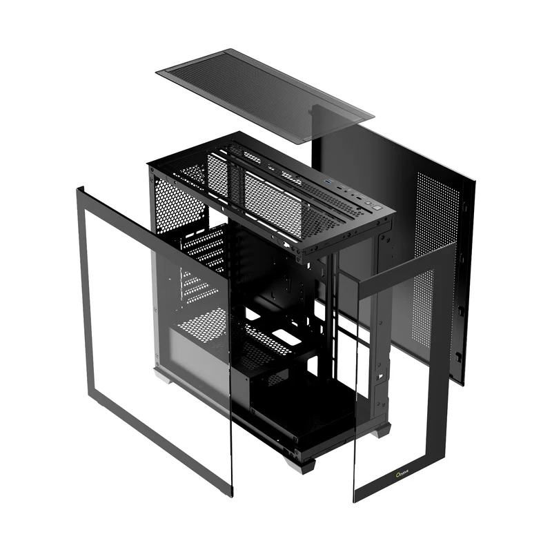 Ocypus Gamma C72 Mid Tower ATX PC Case (Black, White)