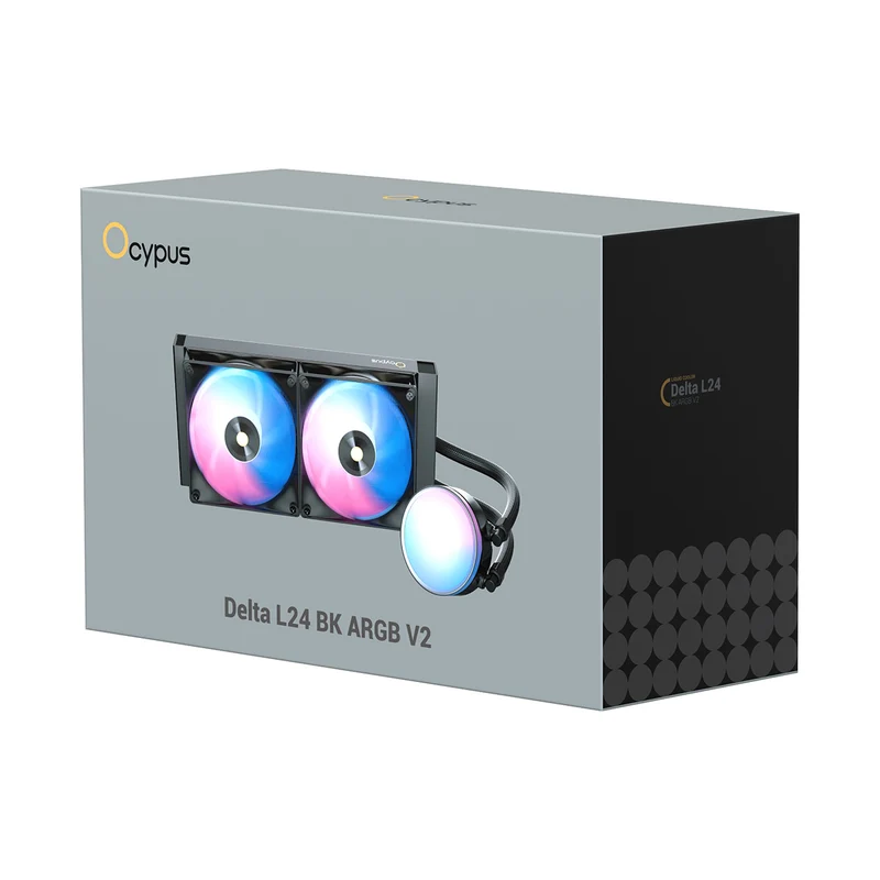 Ocypus Delta L24 ARGB V2 CPU Liquid Cooler (Black, White)
