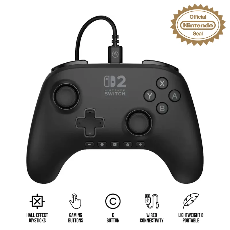 PowerA Advantage Wired Controller for Nintendo Switch 2 (Black) (NSGP0523-01)