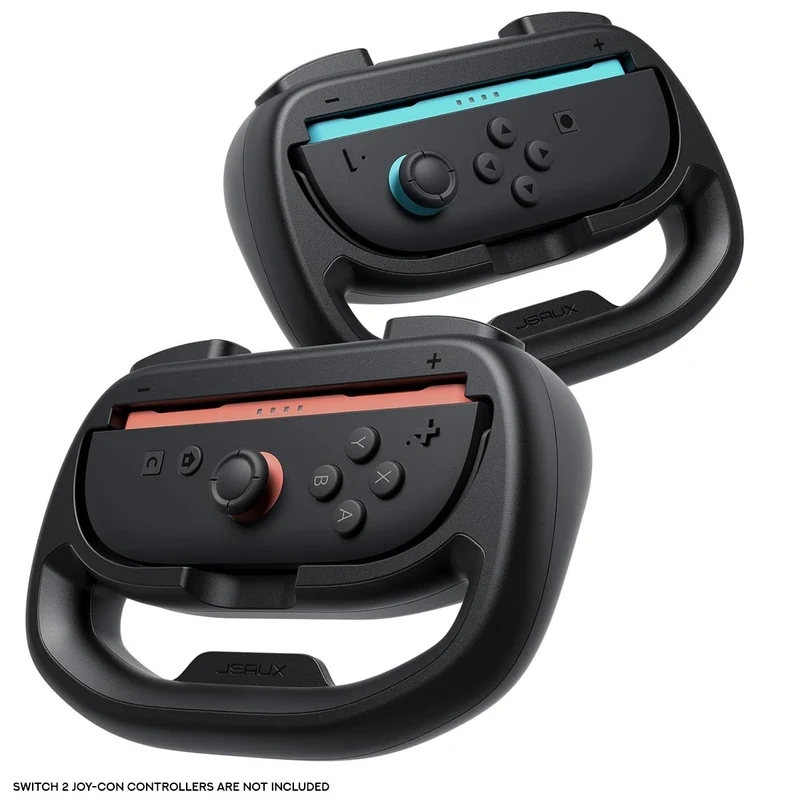 JSAUX Racing Steering Wheel 2-Pack for Nintendo Switch 2 (Black) (GP0403)
