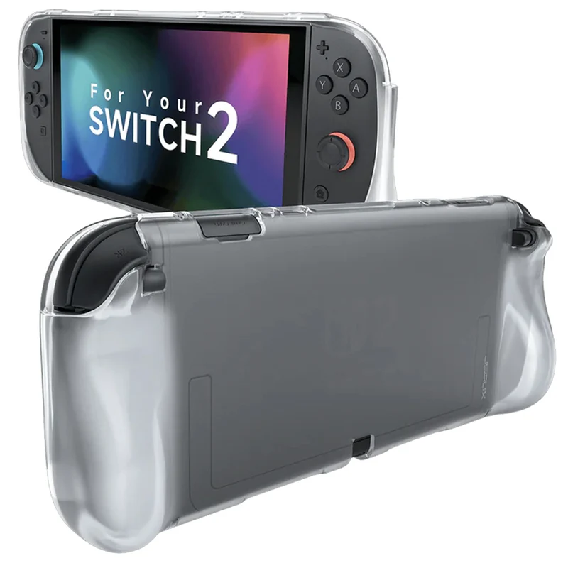 JSAUX Integrated Soft TPU Protective Case for Nintendo Switch 2 (Transparent Black, Transparent) (PC0115)