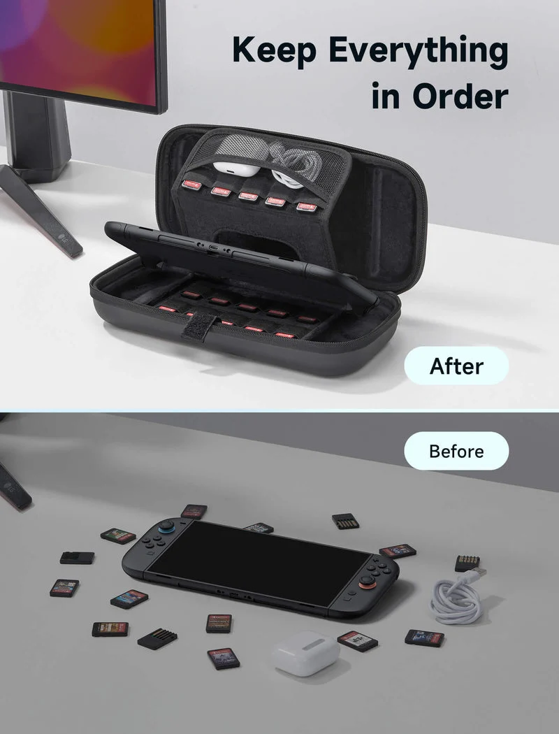 JSAUX Portable Carrying Case for Nintendo Switch 2 (Black) (BG0117)
