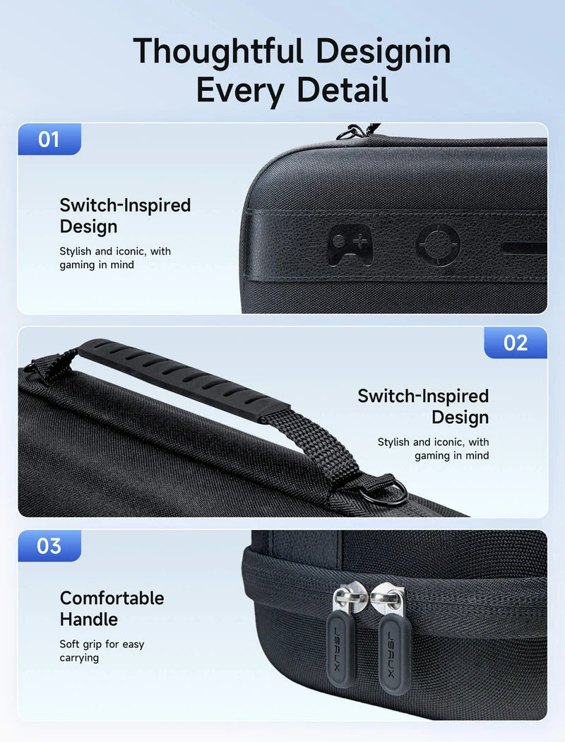 JSAUX Mega Carry Travel Case for Nintendo Switch 2 (Black) (BG0122)