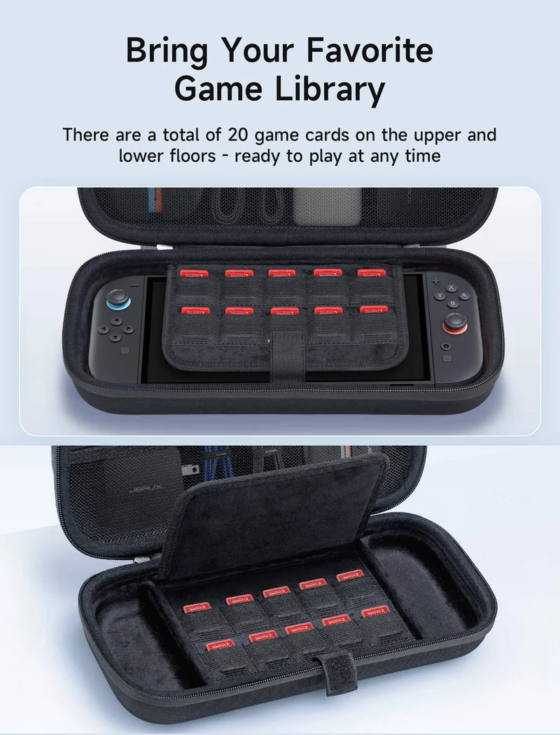 JSAUX Mega Carry Travel Case for Nintendo Switch 2 (Black) (BG0122)