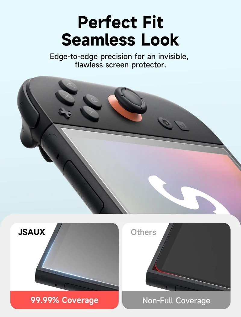 JSAUX Ultra Clear Anti-Glare Matte Tempered Glass Screen Protector 2-Pack for Nintendo Switch 2 (GP0124)