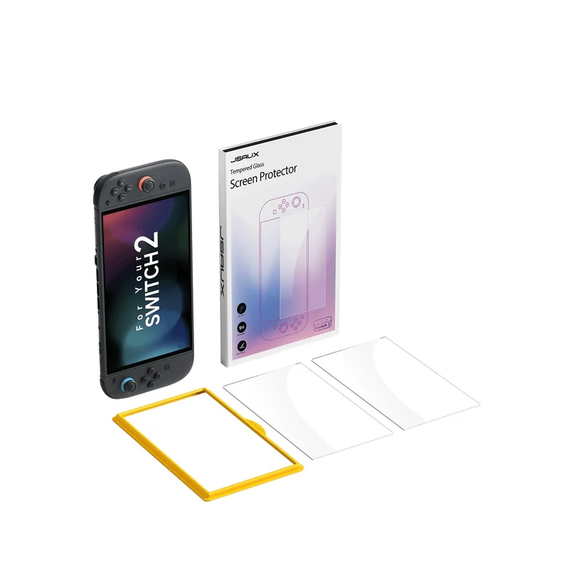 JSAUX Ultra Clear HD Tempered Glass Screen Protector 2-Pack for Nintendo Switch 2 (GP0123)
