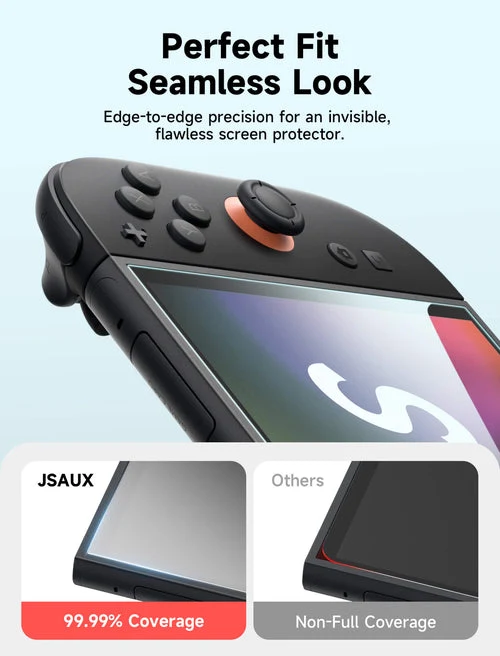 JSAUX Ultra Clear HD Tempered Glass Screen Protector 2-Pack for Nintendo Switch 2 (GP0123)
