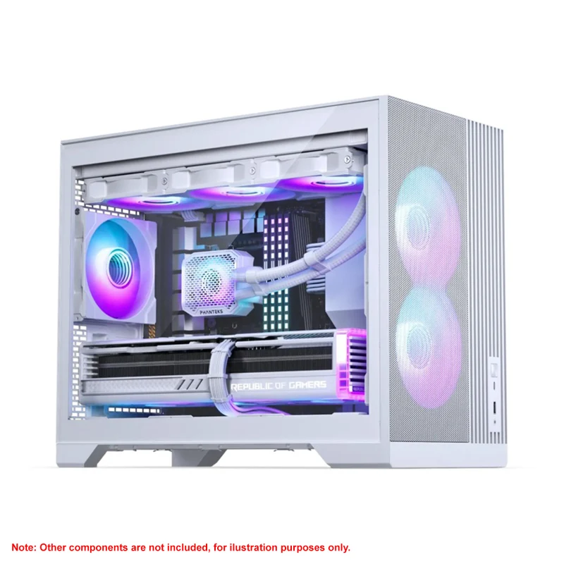 Phanteks XT M3 Tempered Glass Window Compact mATX Gaming Case (Black, White)