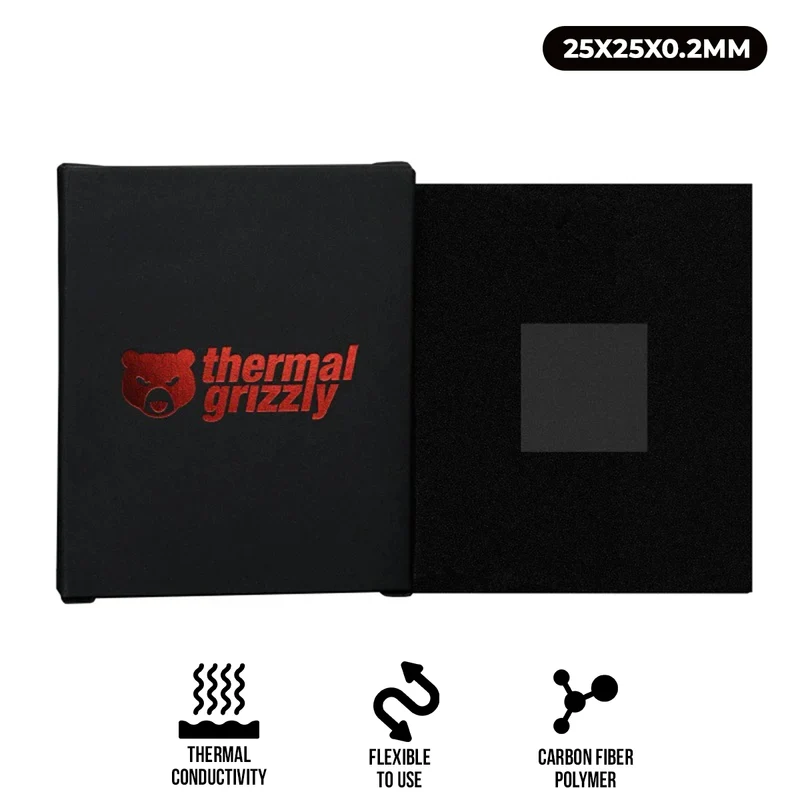 Thermal Grizzly Carbonaut Ultra High Performance Carbon Thermal Pad 25x25x0.2mm (TG-CA-25-25-02-R)