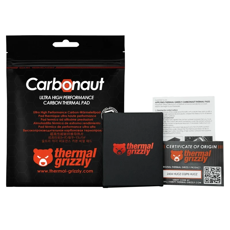 Thermal Grizzly Carbonaut Ultra High Performance Carbon Thermal Pad 25x25x0.2mm (TG-CA-25-25-02-R)