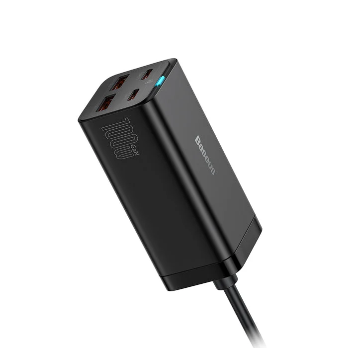 Baseus GaN3 Pro Desktop Fast Charger 2U+2C 100W (Black) (CCGP000101)