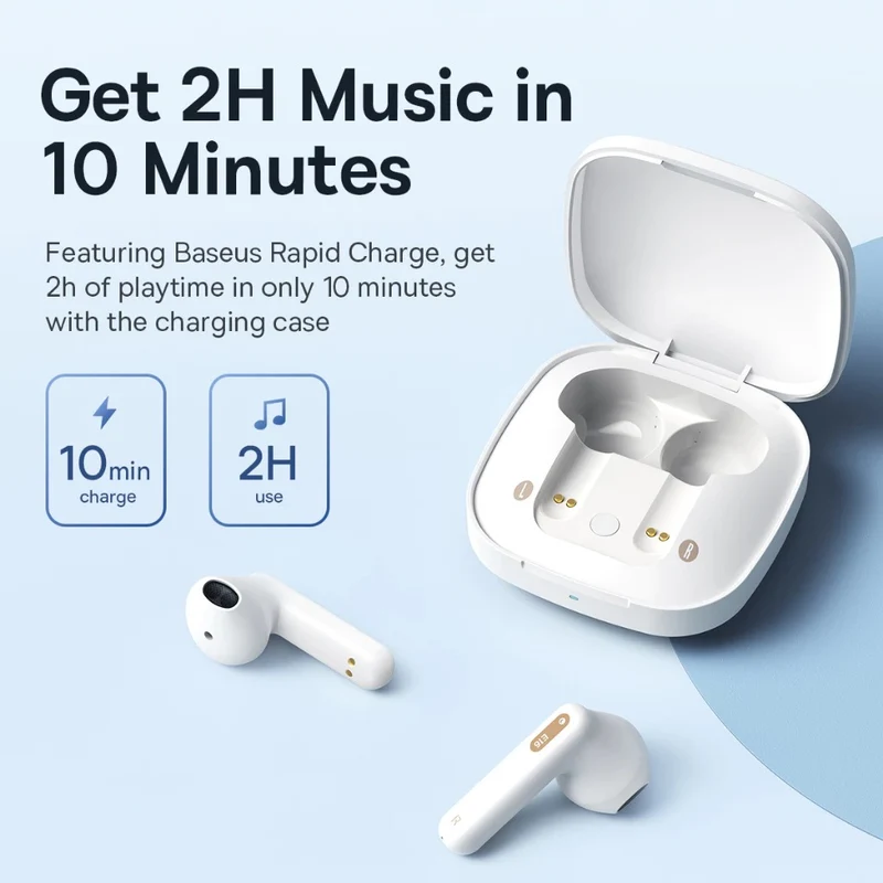 Baseus Bowie E16 True Wireless Earphone (Cluster Black, Stellar White)