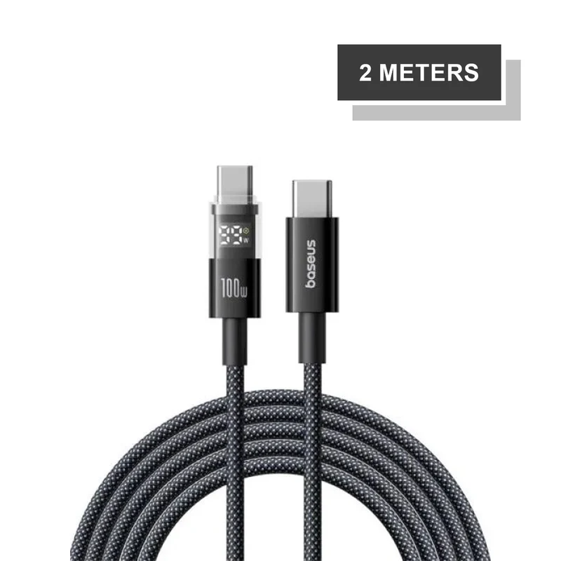 Baseus Display II Fast Charging Data Cable USB-C to USB-C 100W 2M (Cosmic Black) (P10382702121-01)