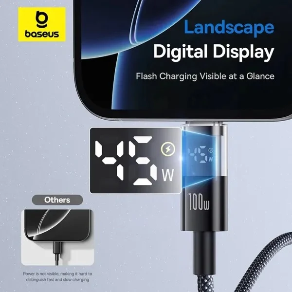 Baseus Display II Fast Charging Data Cable USB-C to USB-C 100W 2M (Cosmic Black) (P10382702121-01)