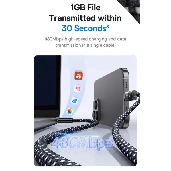 Baseus Display II Fast Charging Data Cable USB-C to USB-C 100W 2M (Cosmic Black) (P10382702121-01)