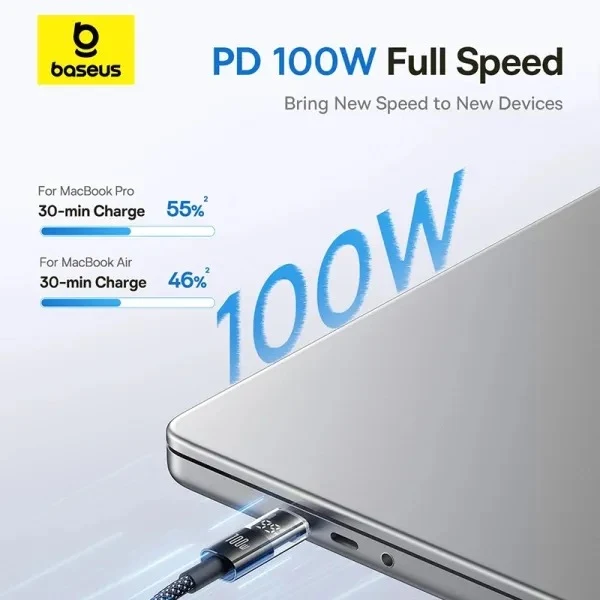 Baseus Display II Fast Charging Data Cable USB-C to USB-C 100W 2M (Cosmic Black) (P10382702121-01)