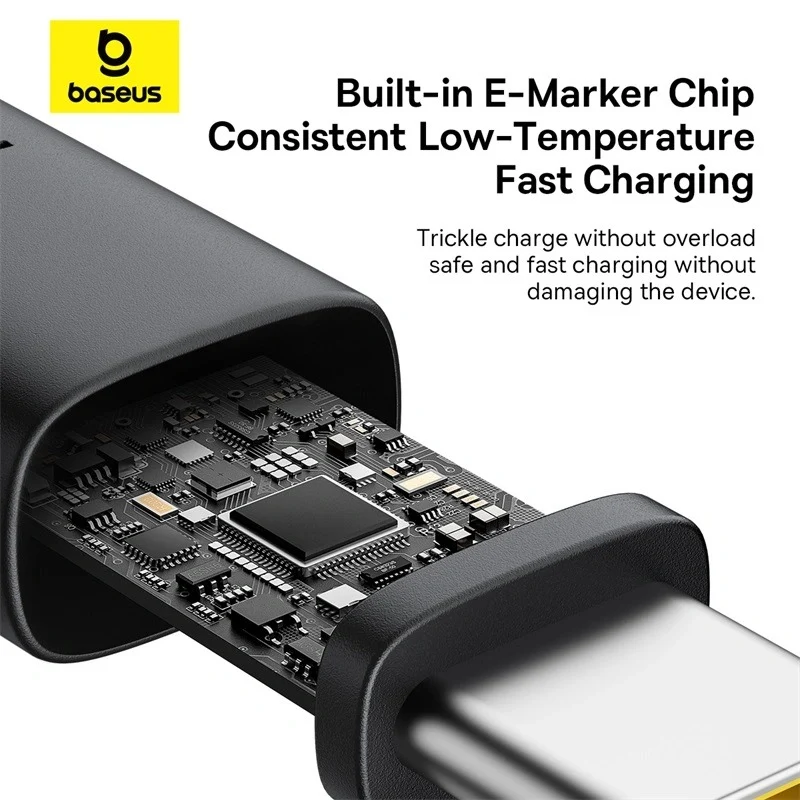 Baseus Dura Series Fast Charging Cable USB-C to USB-C 100W 2M (Gold/Black) (P10377803U01-02)