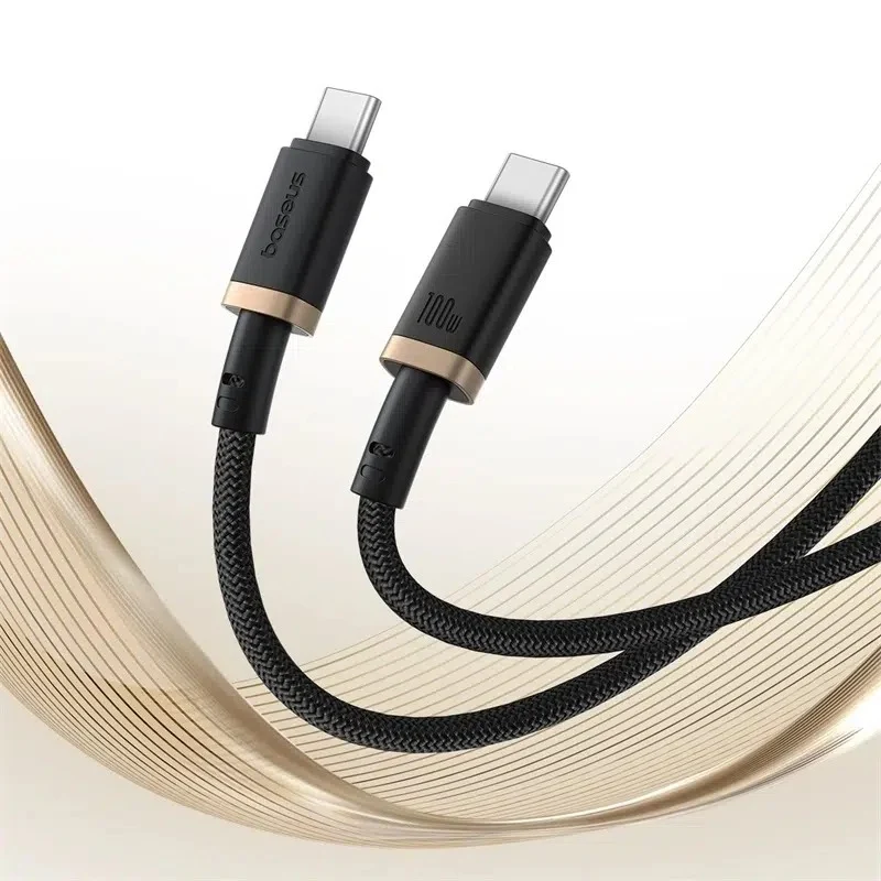 Baseus Dura Series Fast Charging Cable USB-C to USB-C 100W 2M (Gold/Black) (P10377803U01-02)