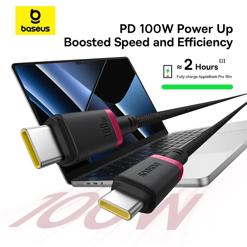 Baseus Dura Series Fast Charging Cable USB-C to USB-C 100W 1M (Red/Black) (P10377803U01-01)