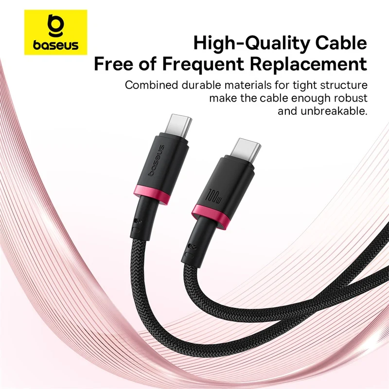 Baseus Dura Series Fast Charging Cable USB-C to USB-C 100W 1M (Red/Black) (P10377803U01-01)