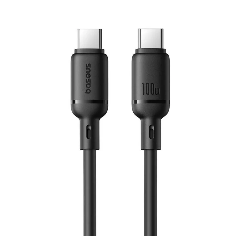 Baseus Silky Series Fast Charging Cable USB-C to USB-C 100W (1M, 2M) (Cluster Black)