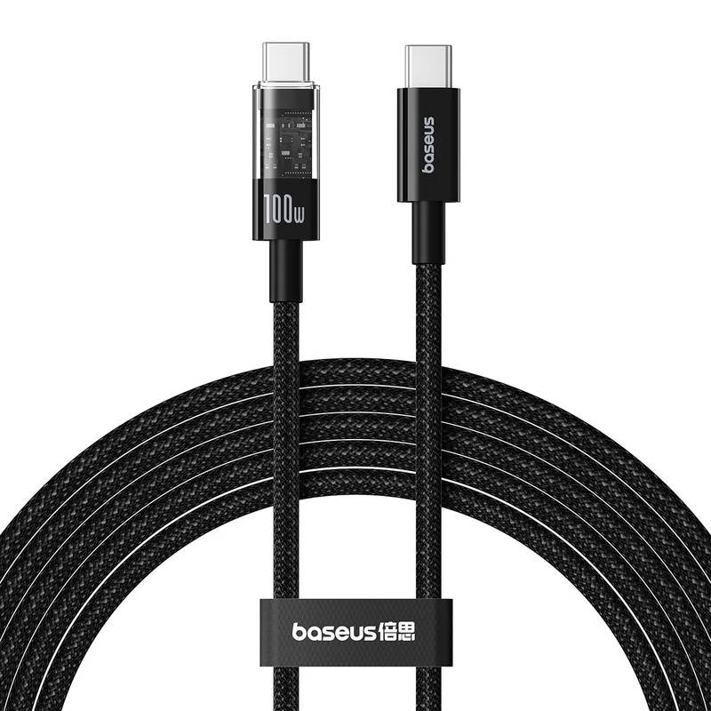 Baseus Gem Fast-Charging Data Cable USB-C to USB-C 100W 2M (Cluster Black) (P10373000111-01)