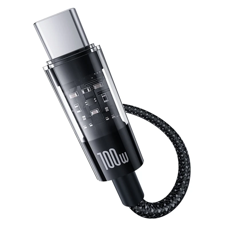 Baseus Gem Fast-Charging Data Cable USB-C to USB-C 100W 2M (Cluster Black) (P10373000111-01)