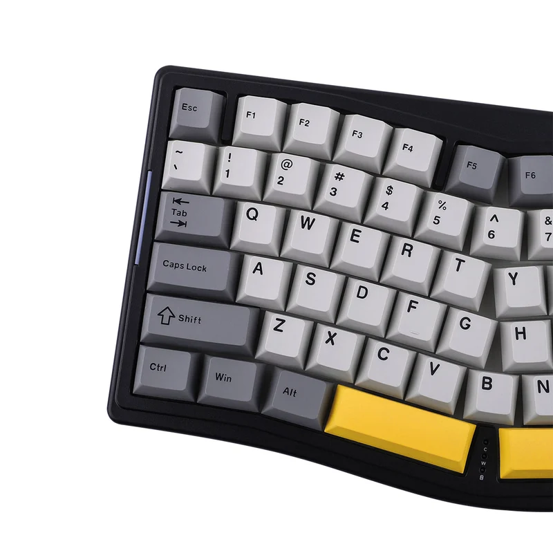 Ajazz AKS075 RGB Tri-Mode 75% Keys Hotswappable Mechanical Keyboard with Screen (Black/Gray/Yellow) (Gift Switch)
