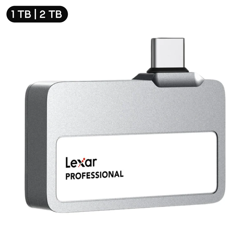 Lexar SL400 Professional Go USB 3.2 Gen 2 1050MB/s Read Type-C Portable SSD (Silver) (1TB, 2TB)