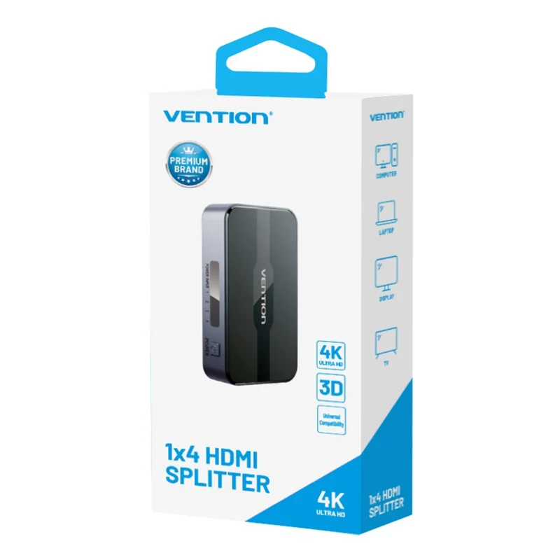 Vention 1-in-4 Out HDMI Female A/DC 3.5mm Splitter (A12B0-US)