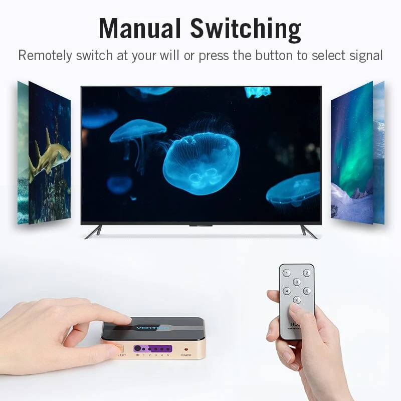 Vention 5-in-1 Out HDMI Switcher (Black) (ACDG0)