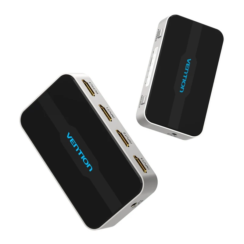 Vention 3-in-1 Out HDMI Switcher (Gray Aluminum Alloy Type, Blue Aluminum Alloy Type)
